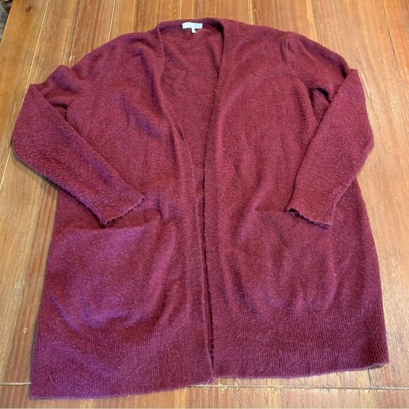 Madewell Women’s Long Open Front Merino Wool Alpaca Blend Cardigan Sweater S - Picture 1 of 8